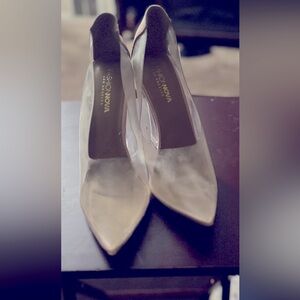 Clear wedge heel size 11